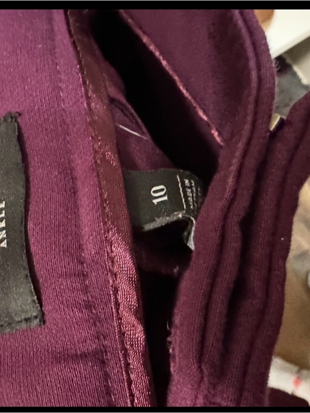 WHBM The Ankle pant in plum purple size 10 - Picture 3 of 3